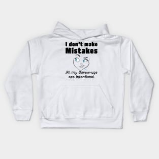 Mistakes-black Kids Hoodie